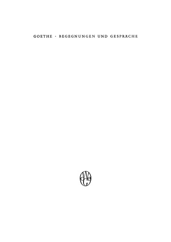 Goethe - Begegnungen und Gespräche: Band II 1777-1785