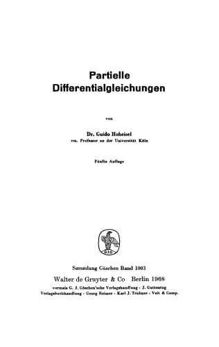 Partielle Differentialgleichungen