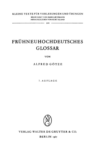 Frühneuhochdeutsches Glossar
