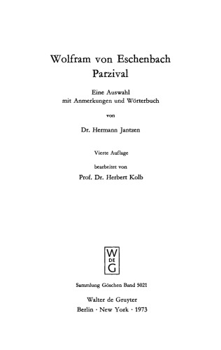 Parzival: Eine Auswahl