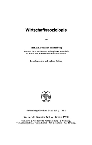 Wirtschaftssoziologie