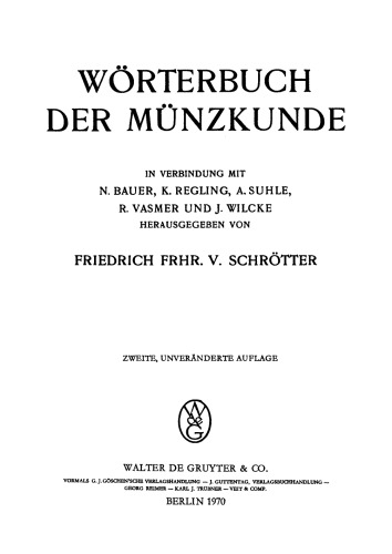 Wörterbuch der Münzkunde