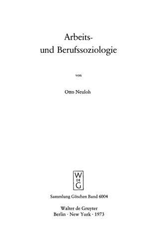 Arbeits- und Berufssoziologie