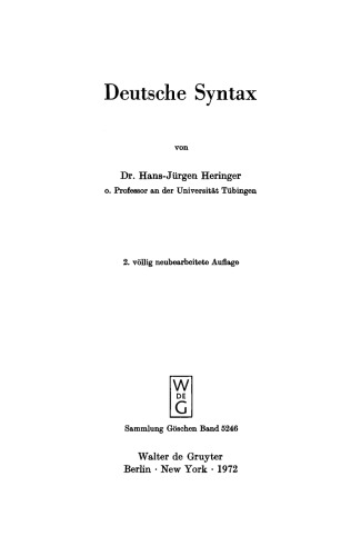 Deutsche Syntax