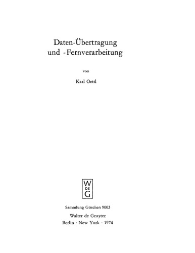 Daten-Übertragung und - Fernverarbeitung