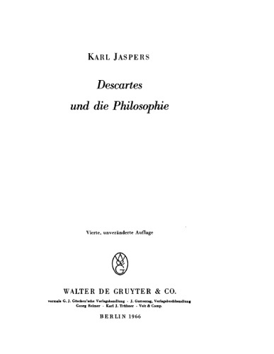 Descartes und die Philosophie