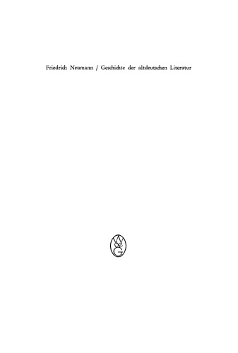 Geschichte der altdeutschen Literatur (800 bis 1600): Grundriß und Aufriß