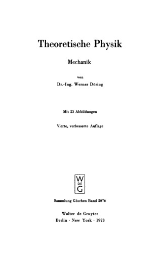 Theoretische Physik / Mechanik