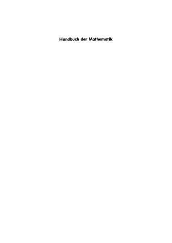 Handbuch der Mathematik