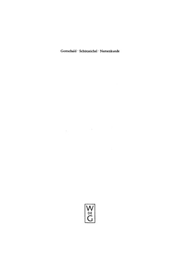 Deutsche Namenkunde: Unsere Familiennamen