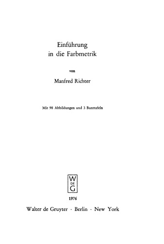Einführung in die Farbmetrik