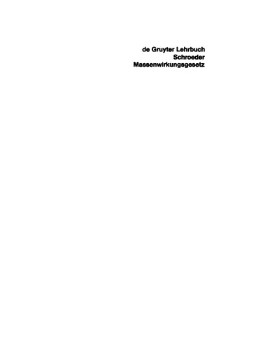 Massenwirkungsgesetz: Programmiertes Lehrbuch für Studierende der Chemie sowie der Natur- und Ingenieurwissenschaften an Hoch- und Fachhochschulen