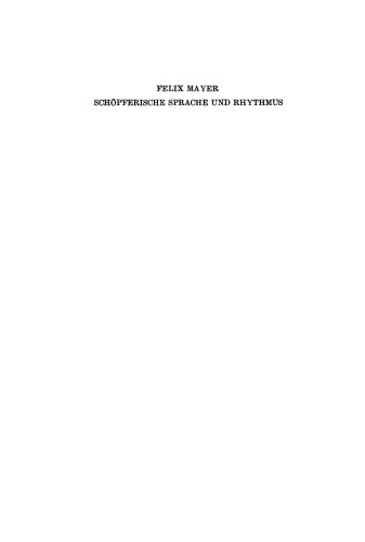 Schöpferische Sprache und Rhythmus