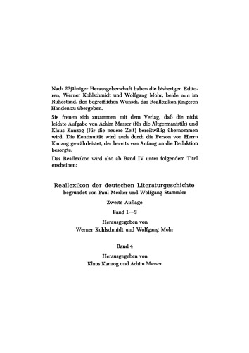 Reallexikon der deutschen Literaturgeschichte: Band 3 P - Sk