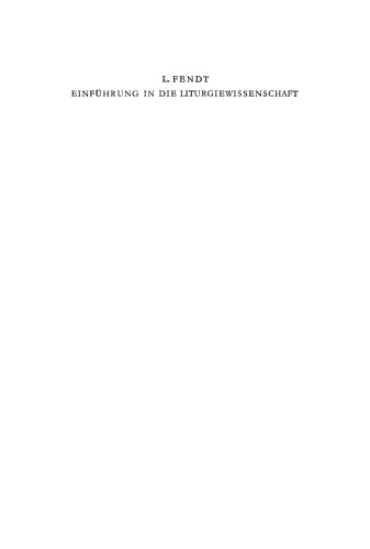 Einführung in die Liturgiewissenschaft
