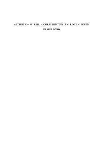 Christentum am Roten Meer: Band 1