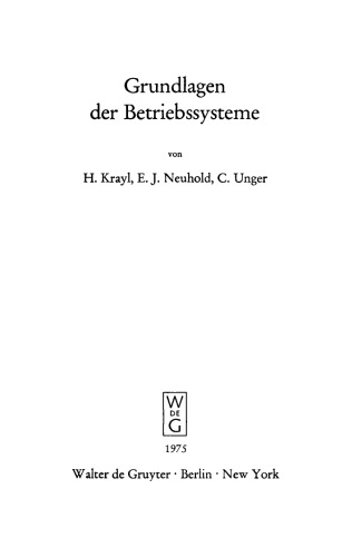 Grundlagen der Betriebssysteme