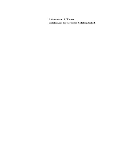 Einführung in die thermische Verfahrenstechnik