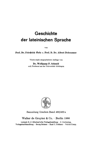 Geschichte der lateinischen Sprache