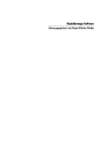Modellierungs-Software: Konzeption und Anwendung