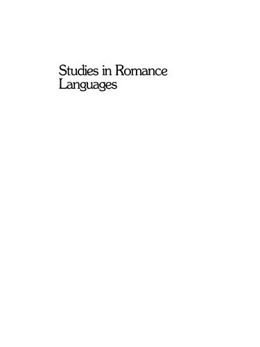 Studies in Romance Languages