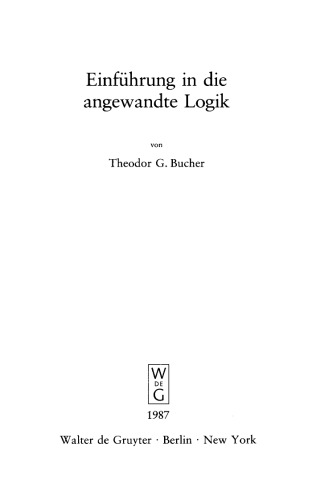Einführung in die angewandte Logik