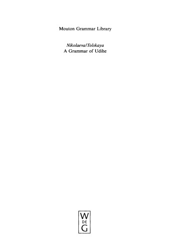 A Grammar of Udihe