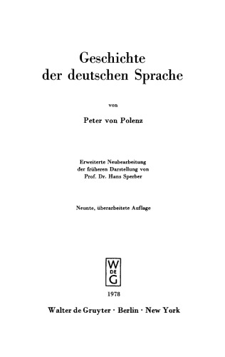 Geschichte der deutschen Sprache