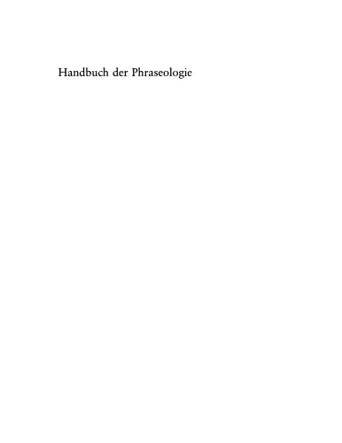 Handbuch der Phraseologie