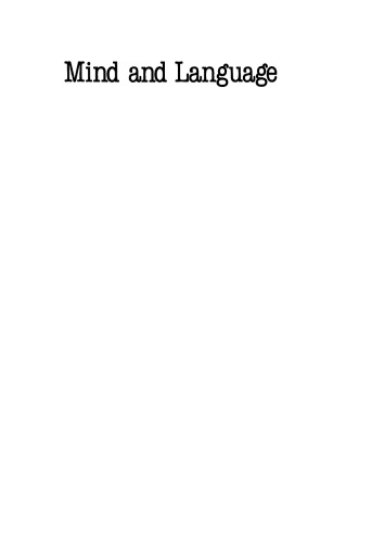 Mind and language: Essays on Descartes and Chomsky