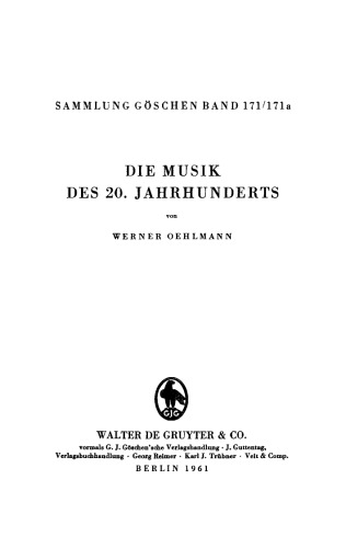 Die Musik des 20. Jahrhunderts