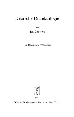 Deutsche Dialektologie