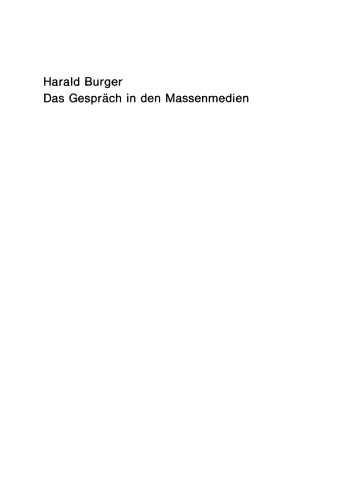 Das Gespräch in den Massenmedien