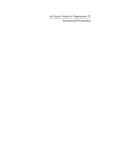 International Privatisation : Strategies and Practices