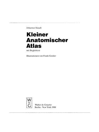 Kleiner Anatomischer Atlas: Mit Begleittext