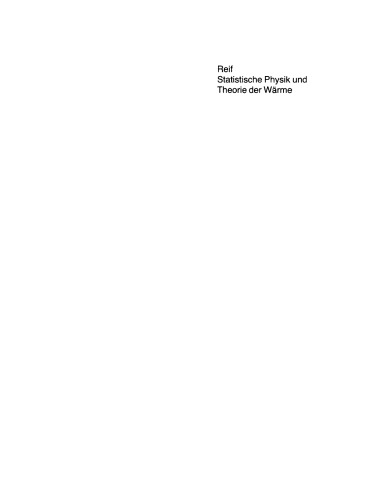Statistische Physik und Theorie der Wärme