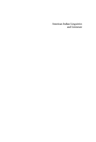 American Indian Linguistics and Literature