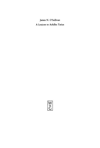 A Lexicon to Achilles Tatius