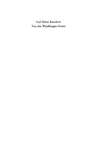 Von den Wandlungen Gottes: Beiträge zur Systematischen Theologie
