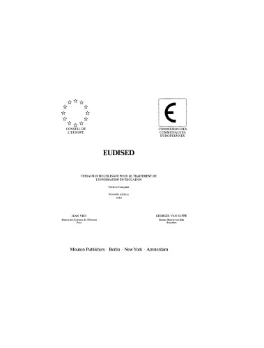 Eudised: Thésaurus multilingue pour le traitement de l'information en éducation