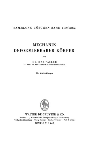 Mechanik deformierbarer Körper