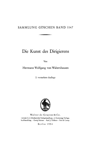 Die Kunst des Dirigierens
