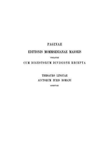 Vocabularium iurisprudentiae Romanae: Fasc 1 a, ab, abs - accipio