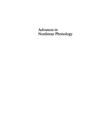 Advances in Nonlinear Phonology