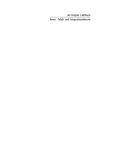 Maß- und Integrationstheorie