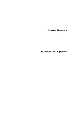 Le manuel des inquisiteurs