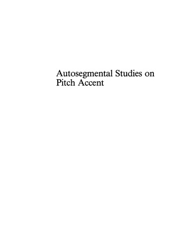 Autosegmental Studies on Pitch Accent