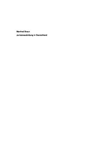 Juristenausbildung in Deutschland