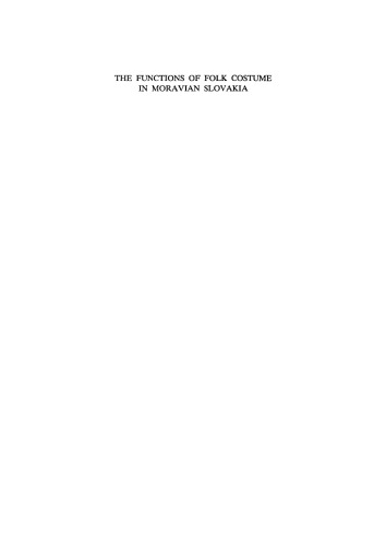 The Functions of Folk Costume in Moravian Slovakia