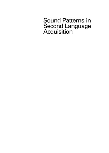 Sound Patterns in Second Language Acquisition